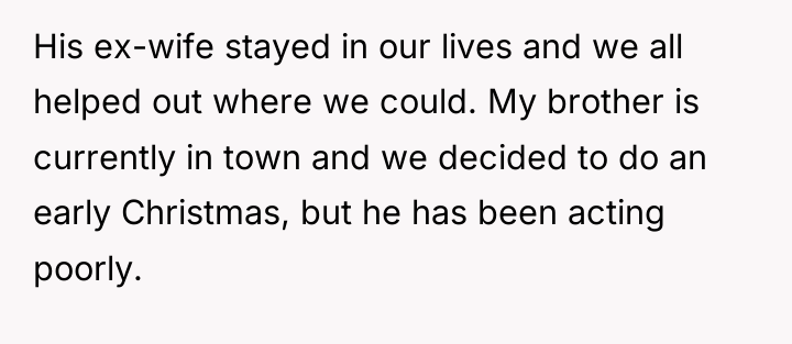 His ex-wife stayed in our lives and we all helped...