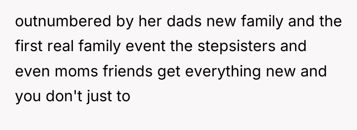 outnumbered by her dads new family and the first real...