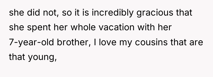 she did not, so it is incredibly gracious that she...