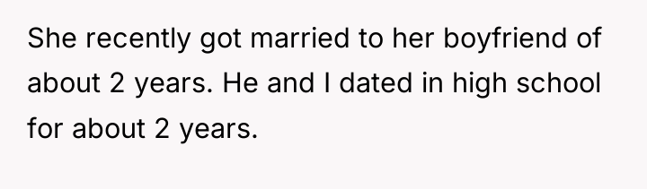 She recently got married to her boyfriend of about 2...