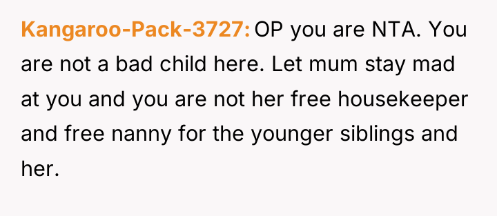 Kangaroo-Pack-3727 OP you are NTA. You are not a bad...