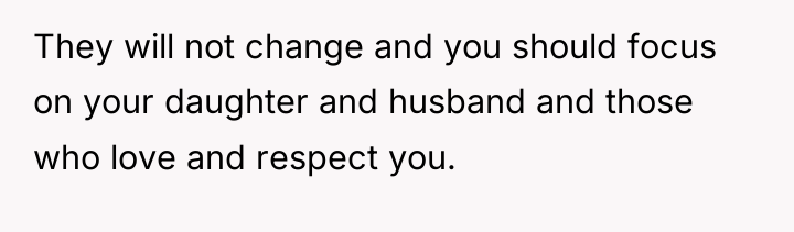 They will not change and you should focus on your...