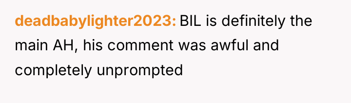 deadbabylighter2023 BIL is definitely the main AH, his comment was...
