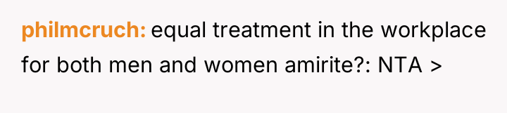 philmcruch equal treatment in the workplace for both men and...