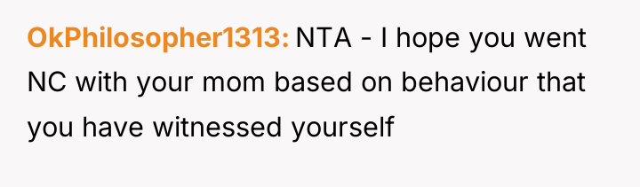 OkPhilosopher1313 NTA - I hope you went NC with your...