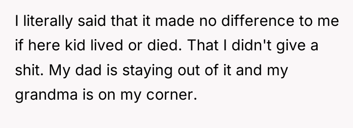 I literally said that it made no difference to me...
