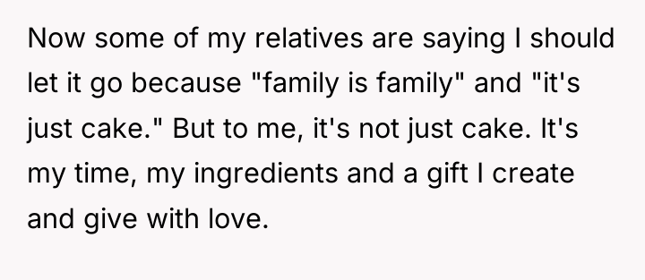 Now some of my relatives are saying I should let...