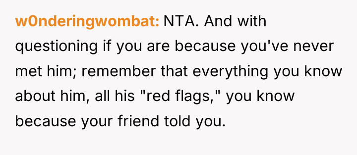 w0nderingwombat NTA. And with questioning if you are because you've...
