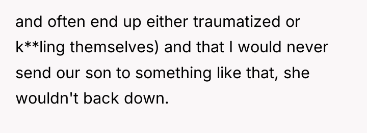 and often end up either traumatized or k**ling themselves) and...
