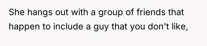 She hangs out with a group of friends that happen...
