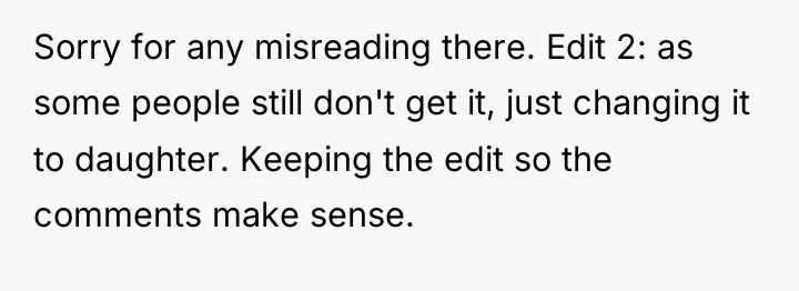 Sorry for any misreading there. Edit 2: as some people...