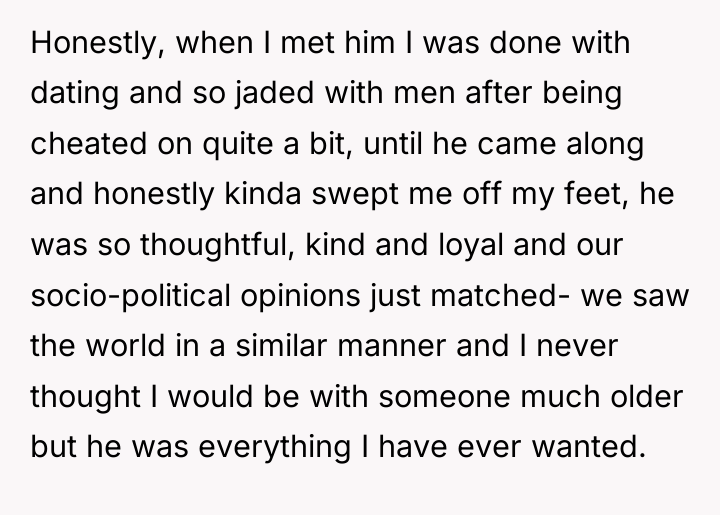 Honestly, when I met him I was done with dating...