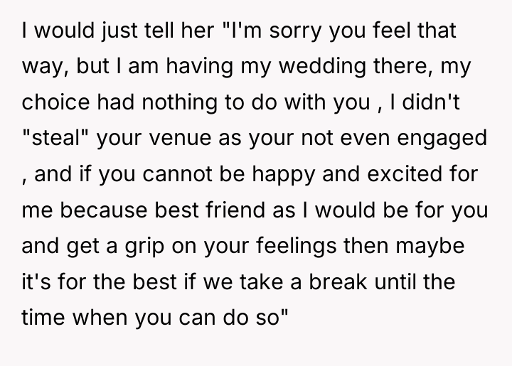 I would just tell her "I'm sorry you feel that...