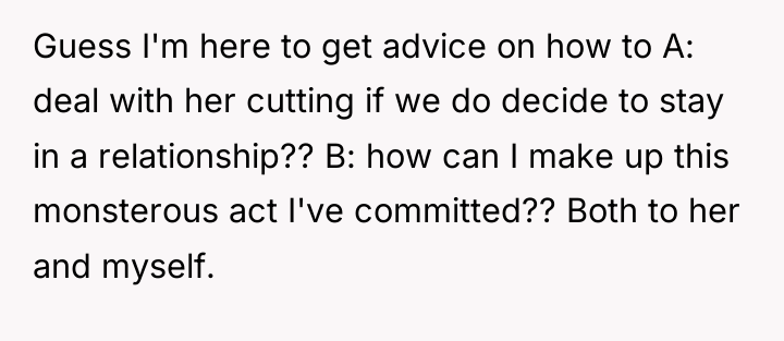 Guess I'm here to get advice on how to A:...