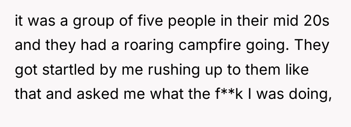 it was a group of five people in their mid...
