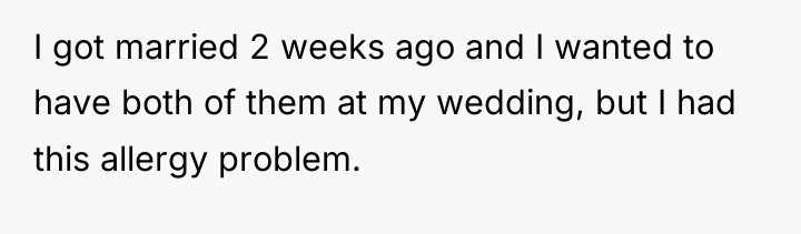 I got married 2 weeks ago and I wanted to...