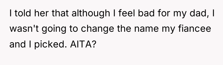 I told her that although I feel bad for my...