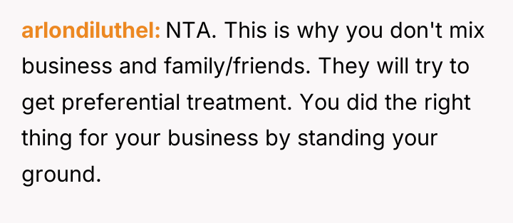 arlondiluthel NTA. This is why you don't mix business and...