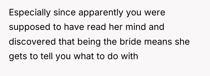 Especially since apparently you were supposed to have read her...