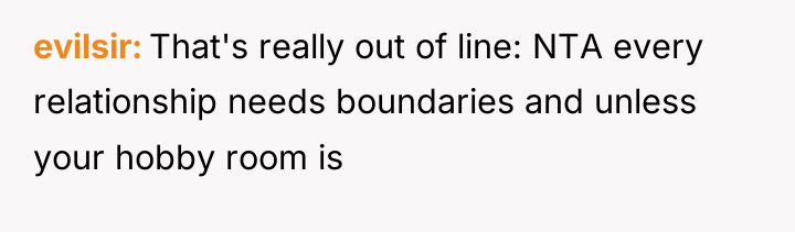 evilsir That's really out of line: NTA every relationship needs...
