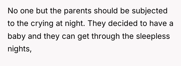 No one but the parents should be subjected to the...