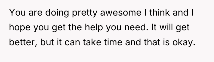 You are doing pretty awesome I think and I hope...