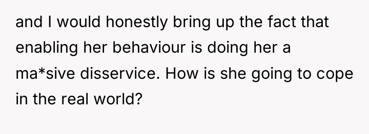 and I would honestly bring up the fact that enabling...