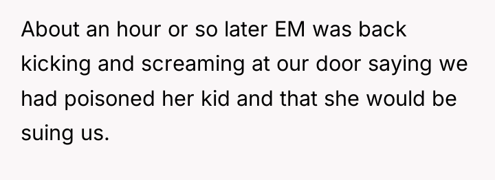 About an hour or so later EM was back kicking...