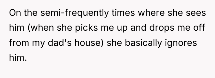 On the semi-frequently times where she sees him (when she...