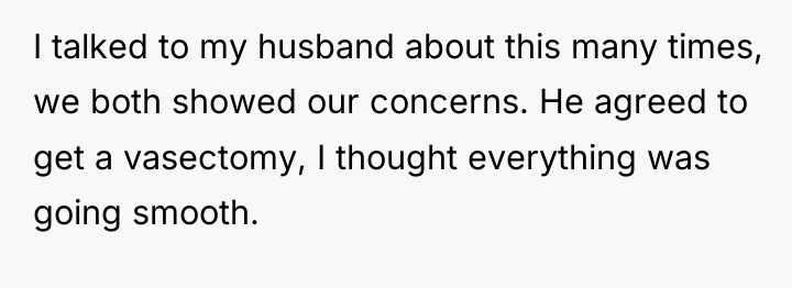I talked to my husband about this many times, we...