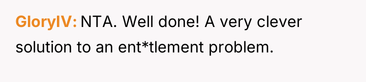 GloryIV NTA. Well done! A very clever solution to an...