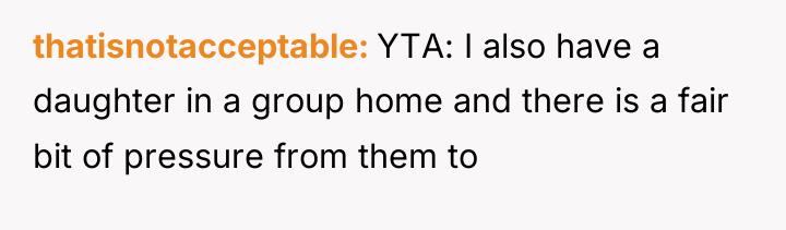 thatisnotacceptable YTA: I also have a daughter in a group...