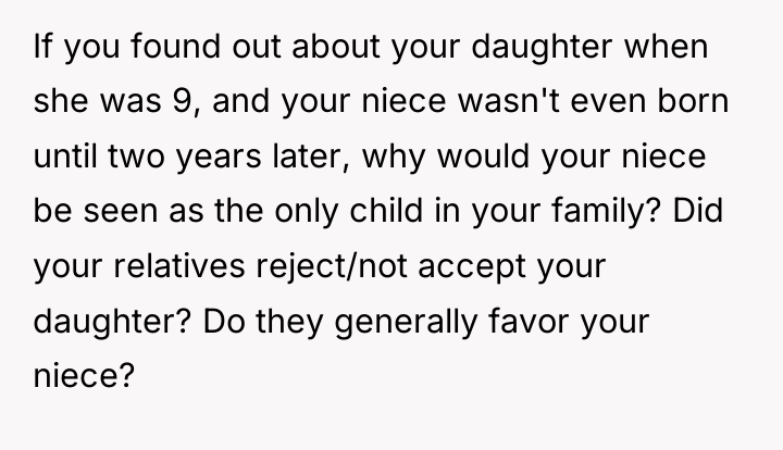 If you found out about your daughter when she was...