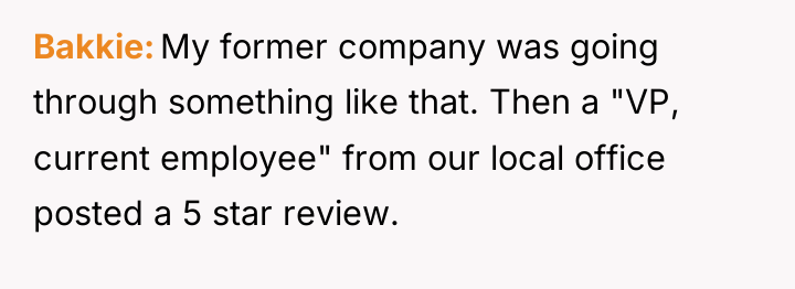 Bakkie My former company was going through something like that....