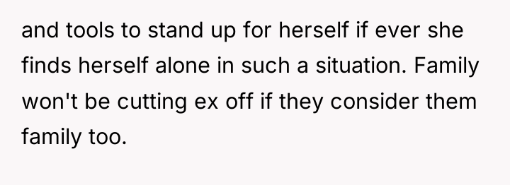 and tools to stand up for herself if ever she...