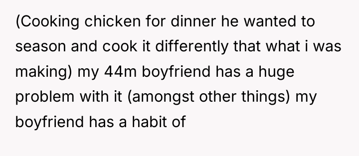 (Cooking chicken for dinner he wanted to season and cook...