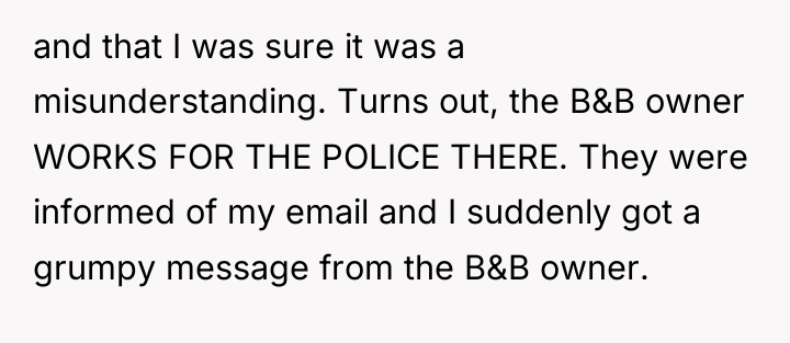 and that I was sure it was a misunderstanding. Turns...