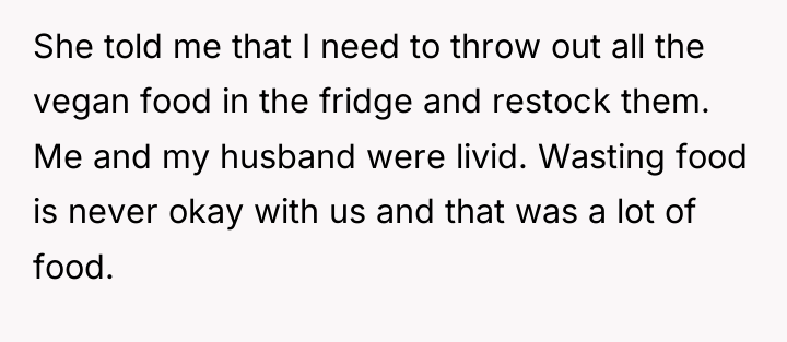 She told me that I need to throw out all...