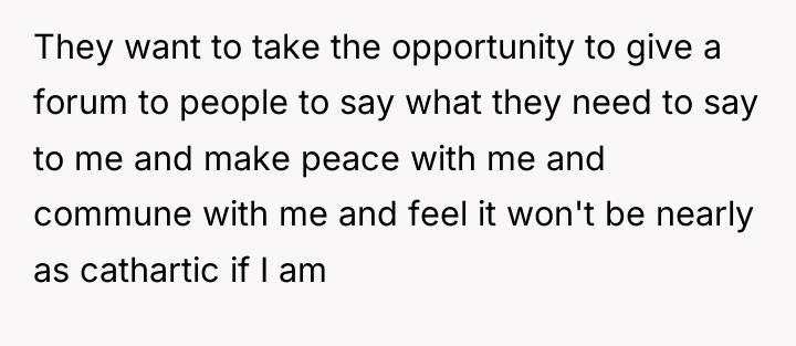 They want to take the opportunity to give a forum...