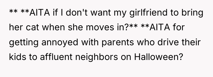 ** **AITA if I don't want my girlfriend to bring...