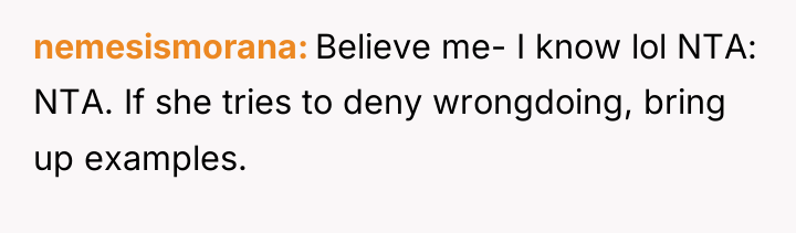 nemesismorana Believe me- I know lol NTA: NTA. If she...