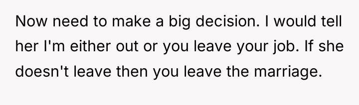 Now need to make a big decision. I would tell...