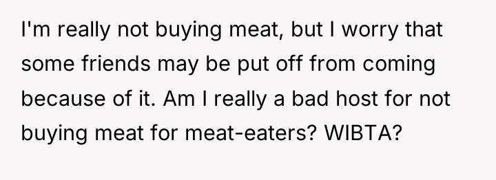 I'm really not buying meat, but I worry that some...