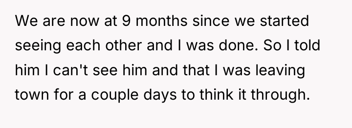 We are now at 9 months since we started seeing...
