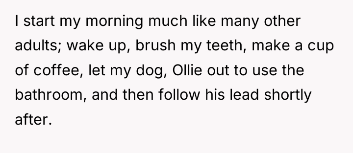 I start my morning much like many other adults; wake...