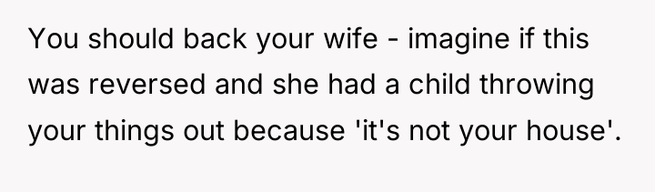 You should back your wife - imagine if this was...