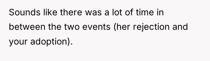Sounds like there was a lot of time in between...