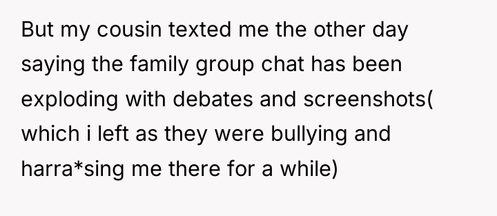 But my cousin texted me the other day saying the...