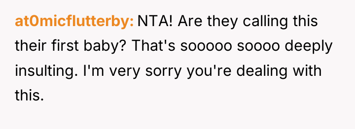 at0micflutterby NTA! Are they calling this their first baby? That's...