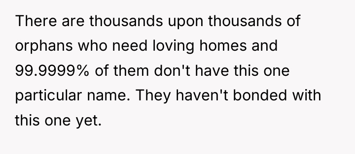 There are thousands upon thousands of orphans who need loving...